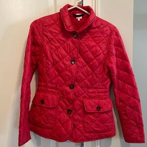 Women’s red quilted jacket from Ann Mashburm